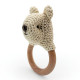 Anneau de dentition "Ourson" en crochet en coton bio The veggy toys