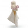 Doudou mésange rose en coton bio - The veggy toys