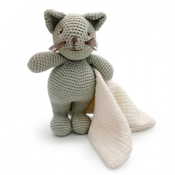 Doudou Chat en coton bio - The veggy toys