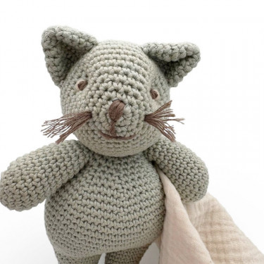 Doudou Chat en coton bio - The veggy toys