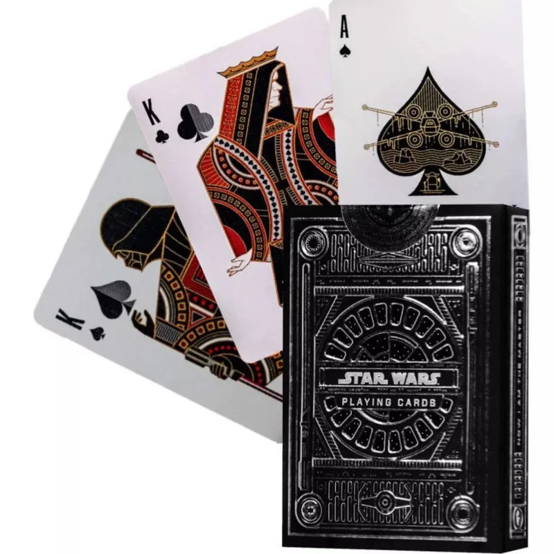 Jeu de 54 cartes à jouer Star Wars Silver Dark Theory11