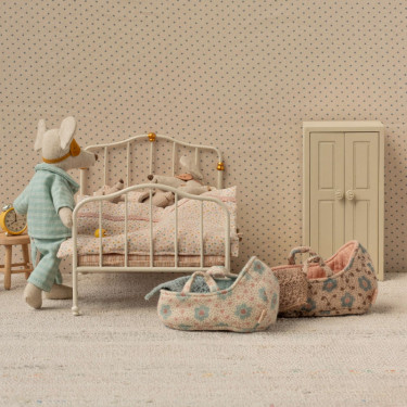 Couffin pour bébé souris Maileg - Rose