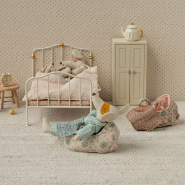 Couffin pour bébé souris Maileg - Rose