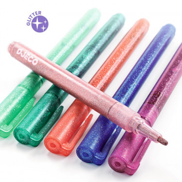 6 marqueurs pailletés DJECO 8877