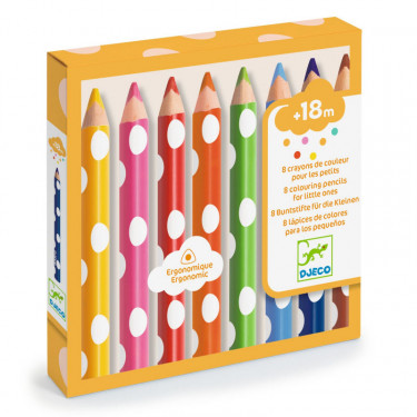 8 crayons de couleur pour les petits DJECO 9004