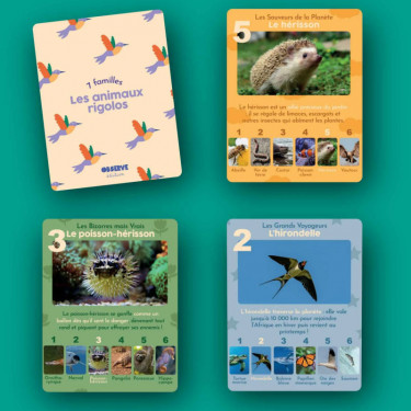 Les animaux rigolos - Jeu de 7 familles OBSERVE Edition