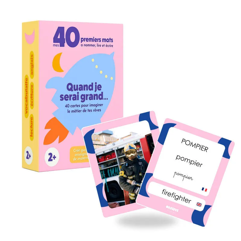 Imagier Métiers - Quand je serai grand - 40 Cartes Flash OBSERVE Edition