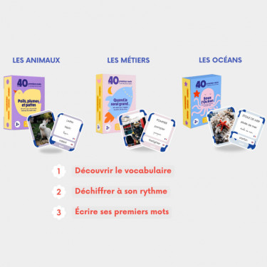 Imagier Mers & Océans - Sous l'Océan - 40 Cartes Flash OBSERVE Edition