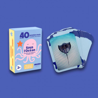 Imagier Mers & Océans - Sous l'Océan - 40 Cartes Flash OBSERVE Edition