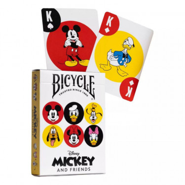 Jeu de 54 cartes à jouer Disney Classic Mickey et ses amis Bicycle