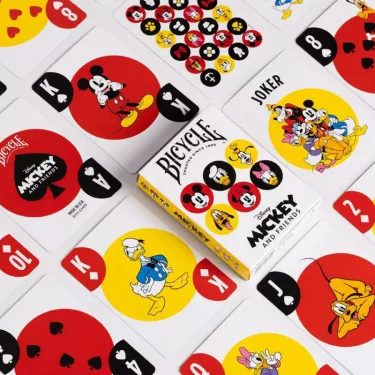 Jeu de 54 cartes à jouer Disney Classic Mickey et ses amis Bicycle