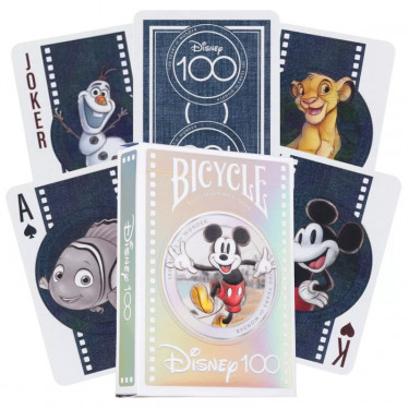 Jeu de 54 cartes à jouer Disney 100ème Anniversaire - Bicycle