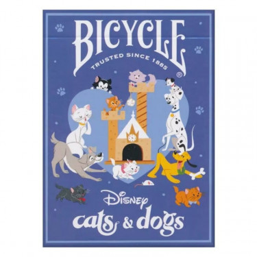 Jeu de 54 cartes à jouer Chats et Chiens Disney - Bicycle