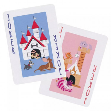 Jeu de 54 cartes à jouer Chats et Chiens Disney - Bicycle