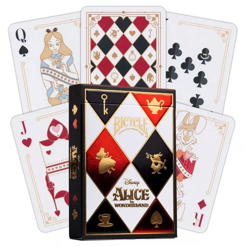 Jeu de 54 cartes à jouer Alice au Pays des Merveilles Disney - Bicycle