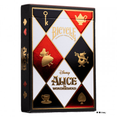Jeu de 54 cartes à jouer Alice au Pays des Merveilles Disney - Bicycle