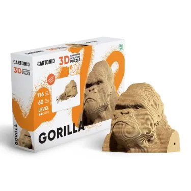 Puzzle sculpture 3D en carton - Gorille - Cartonic