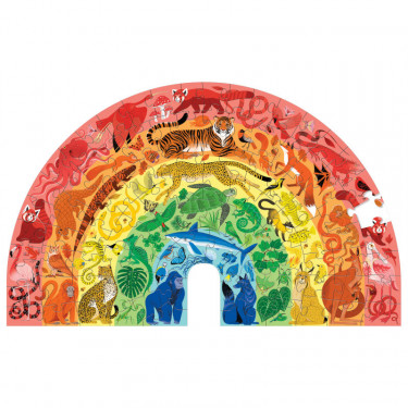 Puzzle 100 pcs CROCODILE CREEK | Arc en ciel Animaux
