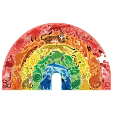 Puzzle 100 pcs CROCODILE CREEK | Arc en ciel Animaux