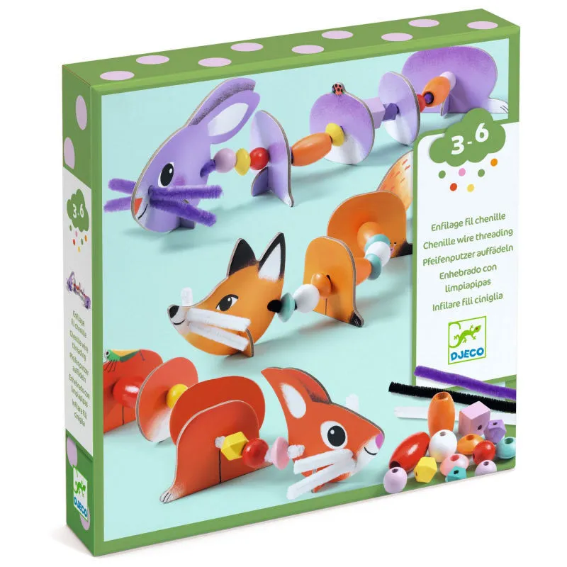 Jeu d'enfilage "Animaux mignons" DJECO 0084