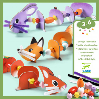 Jeu d'enfilage "Animaux mignons" DJECO 0084