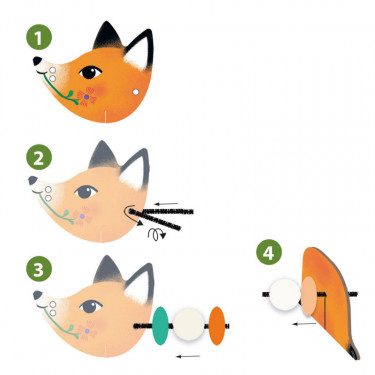 Jeu d'enfilage "Animaux mignons" DJECO 0084