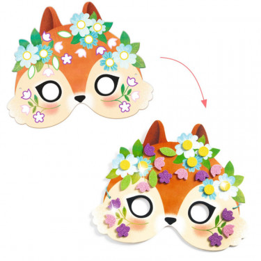 Masques mosaïques à décorer Animaux de la forêt DIY DJECO 7936