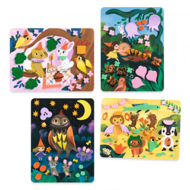 Collage de mousses "Fêtes scintillantes" DJECO 0067