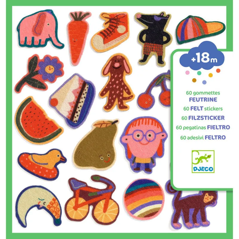 gommettes en feutrine Les rigolos DJECO 0951