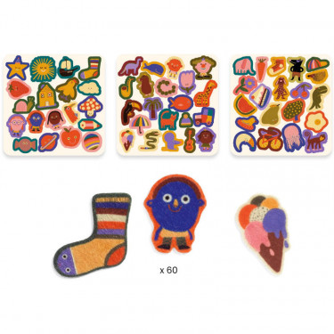 gommettes en feutrine Les rigolos DJECO 0951