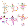 6 Pantins à colorier Tutus DJECO 9649