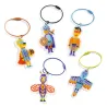 Porte-clés à fabriquer en plastique magique "Héros Pixel Art" DIY DJECO 79005