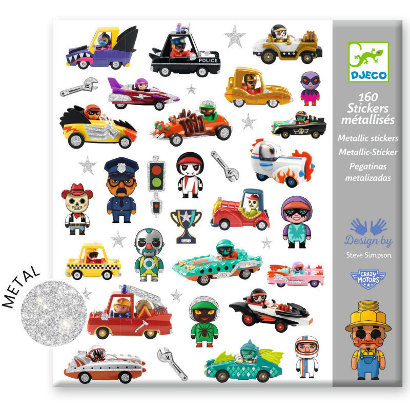Stickers Le monde des Crazy Motors Djeco 9287