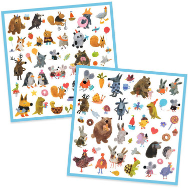 Stickers 'Fluffy Friends' Djeco 9317
