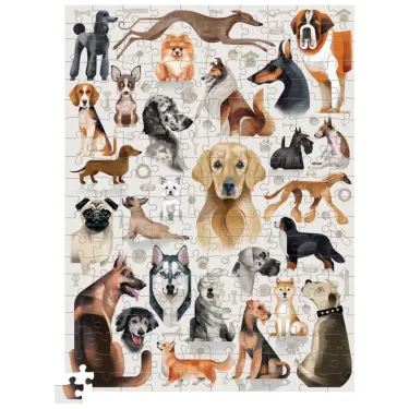 Puzzle 'Races de chiens populaires' 200 pcs CROCODILE CREEK