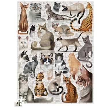 Puzzle 'Races de chats populaires' 200 pcs CROCODILE CREEK