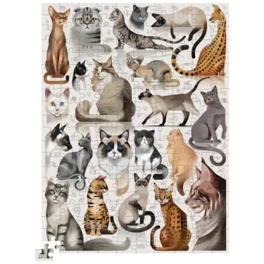 Puzzle 'Races de chats populaires' 200 pcs CROCODILE CREEK