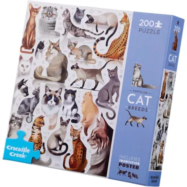 Puzzle Races de chats 200 pcs CROCODILE CREEK - puzzle 8 ans - Jouets et Merveilles