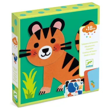 Animaux tout doux DJECO 0047 - Tableaux de feutrine Djeco - Jouets et Merveilles