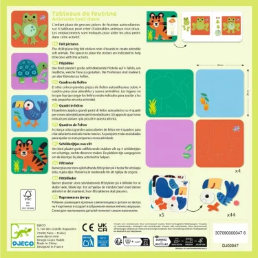 Tableaux de feutrine 'Animaux tout doux' DJECO 0047
