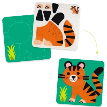 Tableaux de feutrine 'Animaux tout doux' DJECO 0047