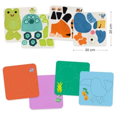 Tableaux de feutrine 'Animaux tout doux' DJECO 0047