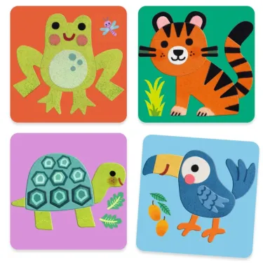 Tableaux de feutrine 'Animaux tout doux' DJECO 0047