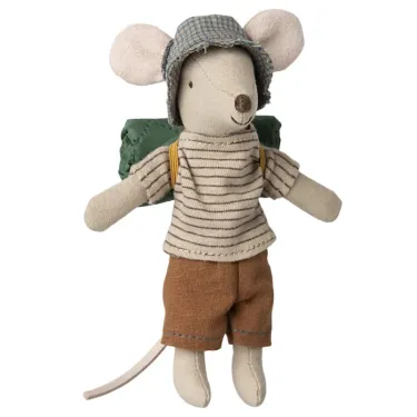 Papa souris randonneur Maileg - Grand frère souris - Fines rayures