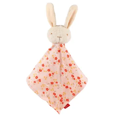 Doudou lapin SIGIKID 31274 / tissu rose à fleurs