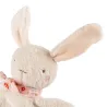 Doudou lapin blanc SIGIKID 31273 - tissu éponge - vue de la tête du lapin