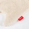 Doudou lapin blanc SIGIKID 31273 - vue détail tissu éponge avec étiquette de la marque Sigikid
