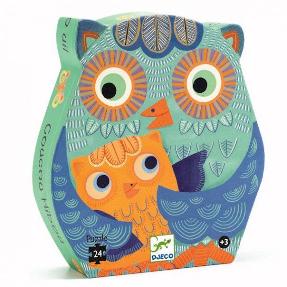 Coucou hibou, puzzle silhouette 24 pcs DJECO 7215 Coucou hibou, puzzle silhouette 24 pcs DJECO 7215