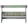 Banc en bois vintage avec coussin pour souris Maileg _ vue de face