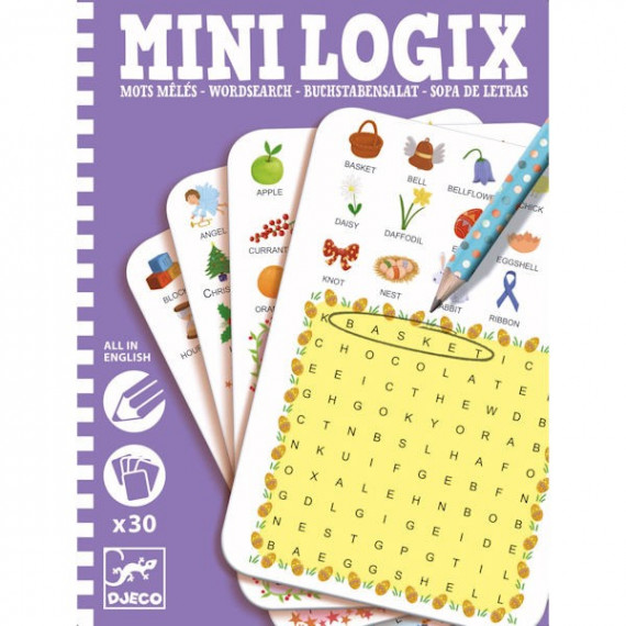 MINI LOGIX Mots Mêlés Anglais DJECO 5351 MINI LOGIX Mots Mêlés Anglais DJECO 5351